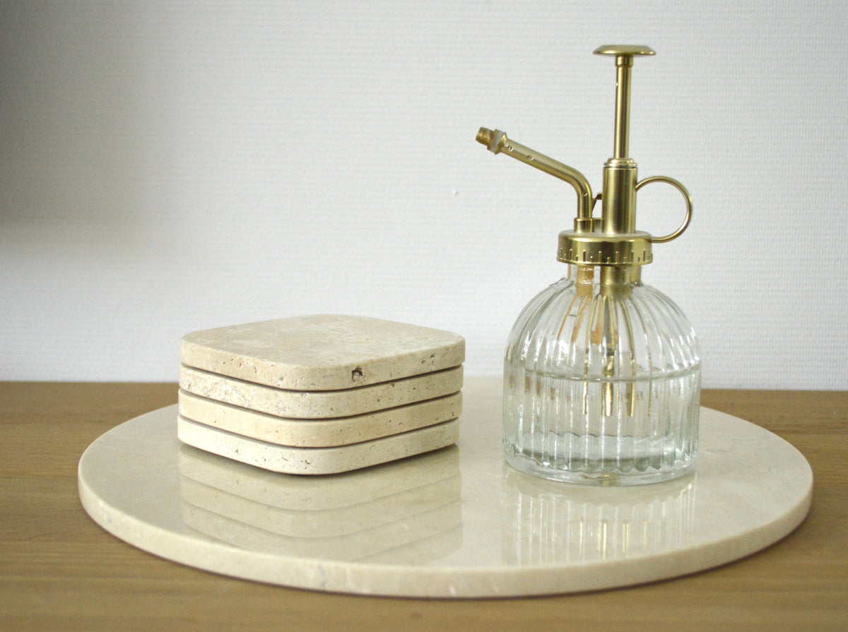 Mooisa marmer dienblad 30cm beige