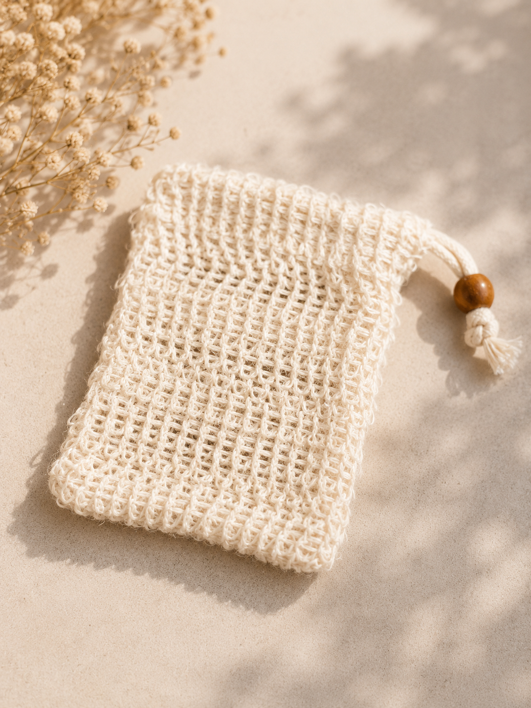 Sisal soap pouch